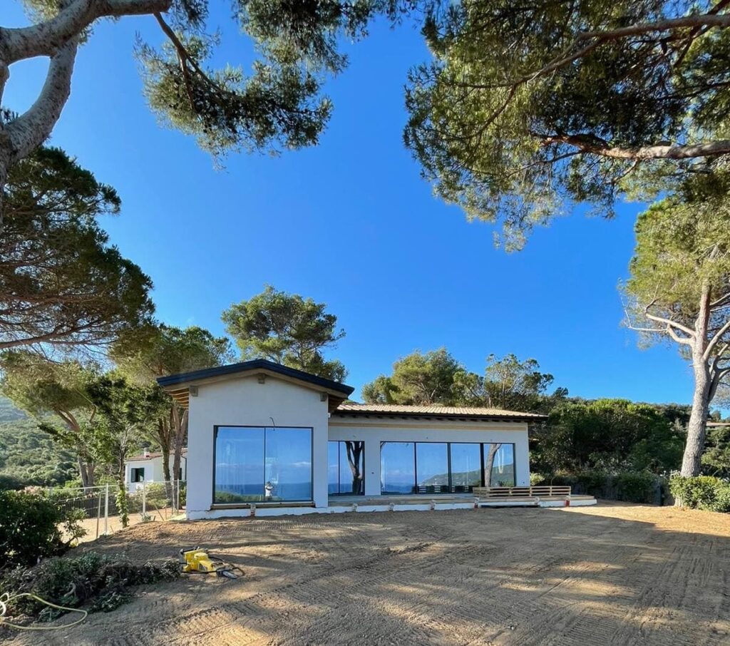 Casa prefabbricata in legno isola elba per vacanze, alta efficienza e vista mare