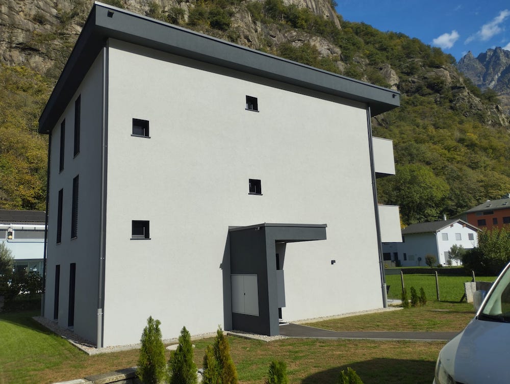 palazzina in legno canton ticino