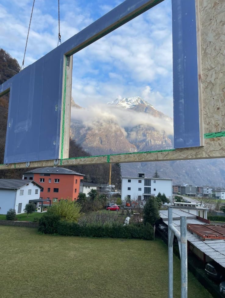 appartamenti in legno canton ticino in costruzione