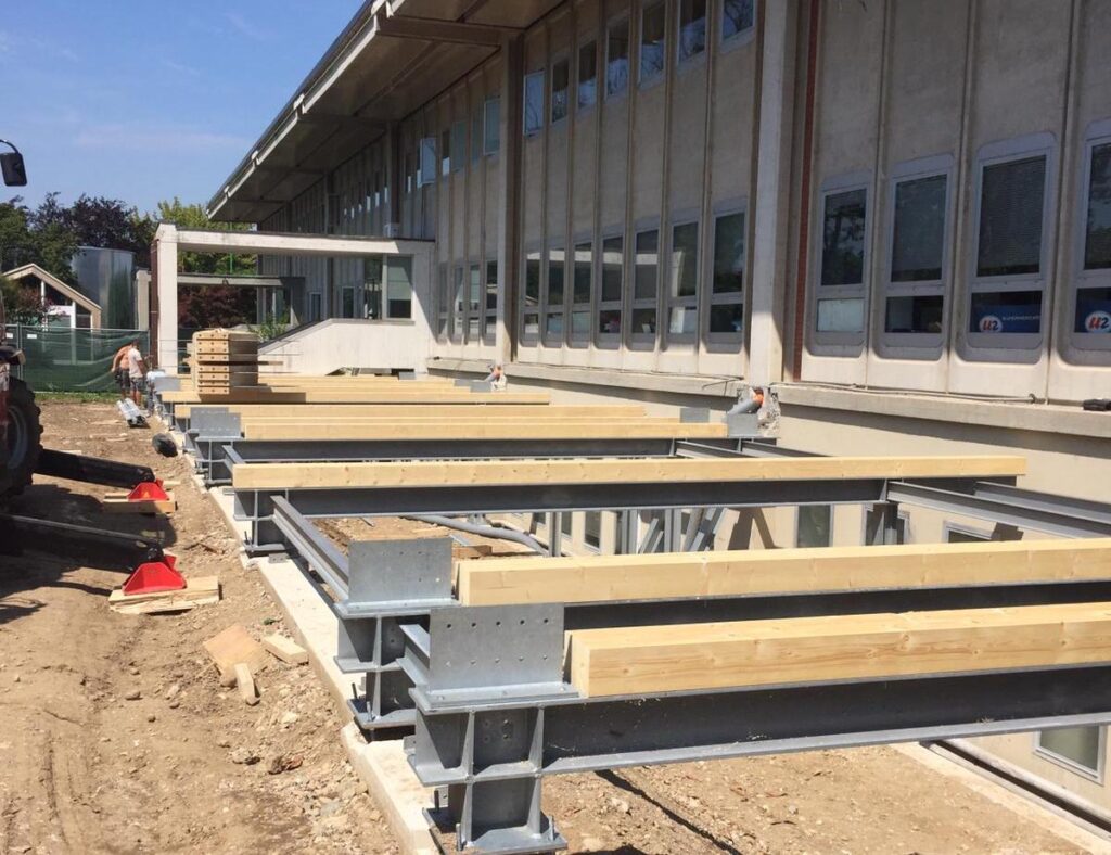 ampliamento uffici legno vimodrone cantiere