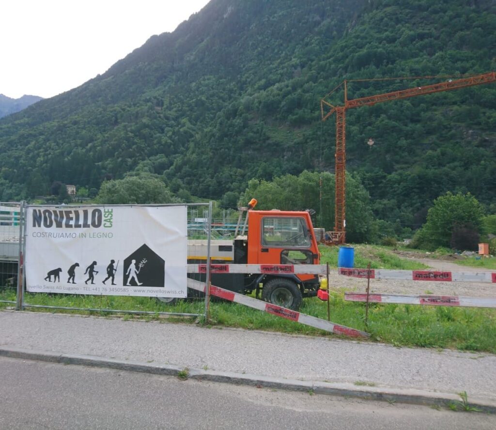 casa in legno canton ticino inizio cantiere