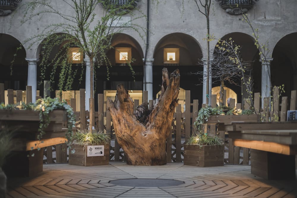 installazione in legno varese design week il nido