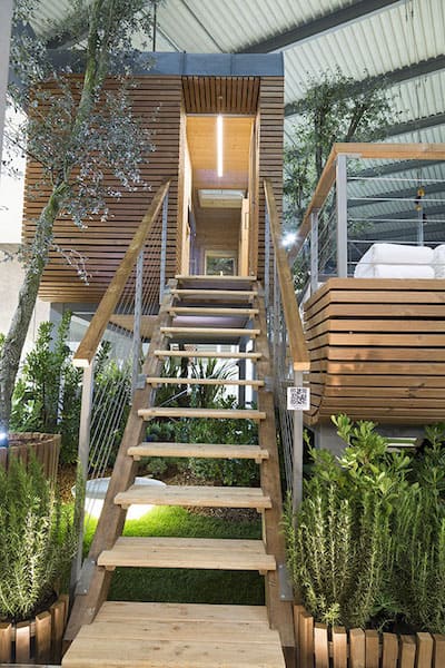 sauna treehouse modulo in legno