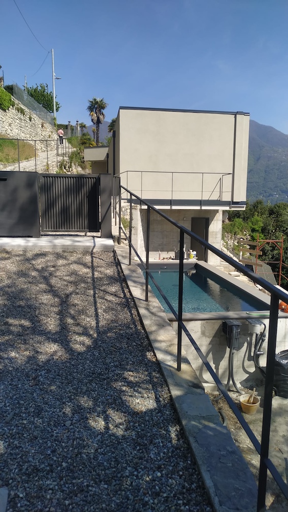 villa in legno e lolla di riso lago di como