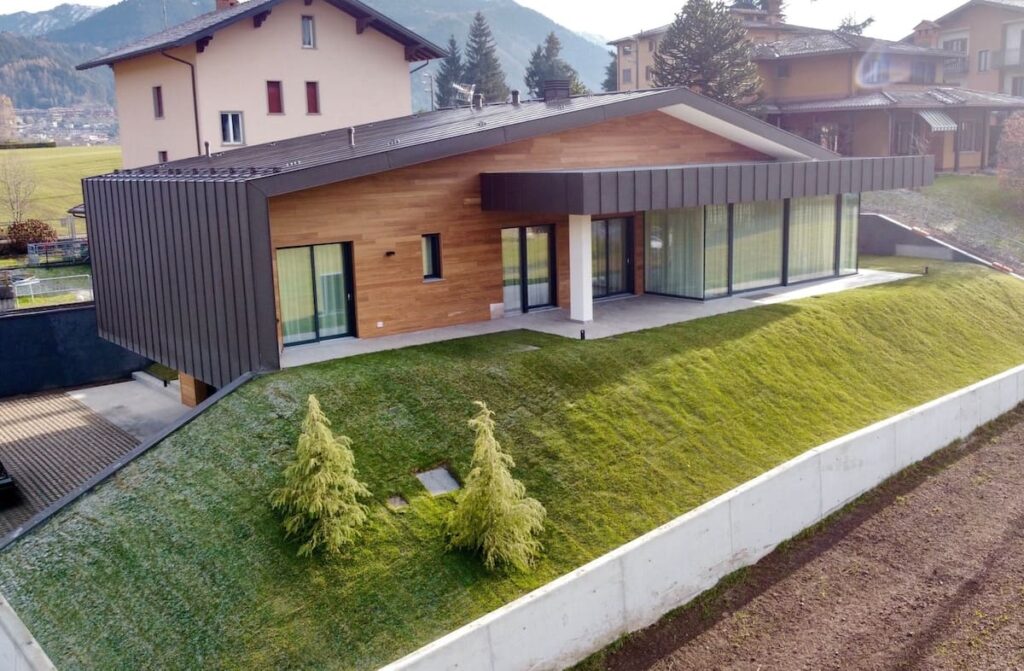 villa in legno ad un solo piano bergamo roberto balduzzi architetto