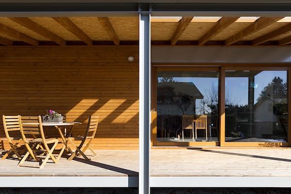 casa a telaio prefabbricata in legno alta efficienza