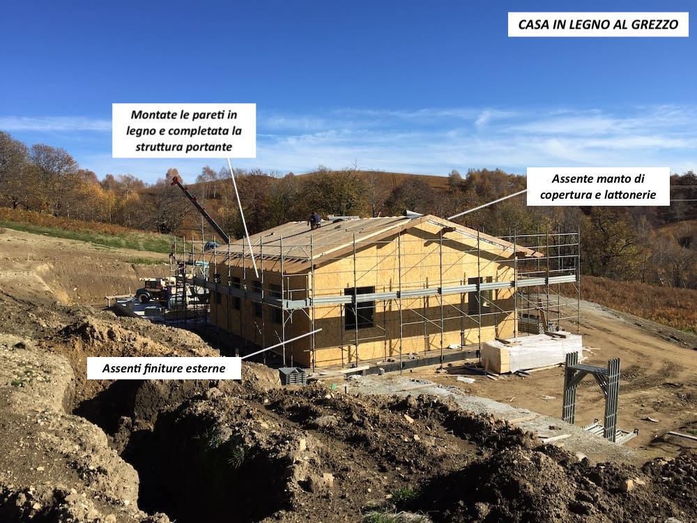 case in legno al grezzo