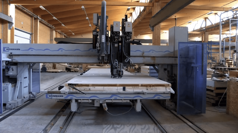 Impianto produzione pareti prefabbricate a telaio