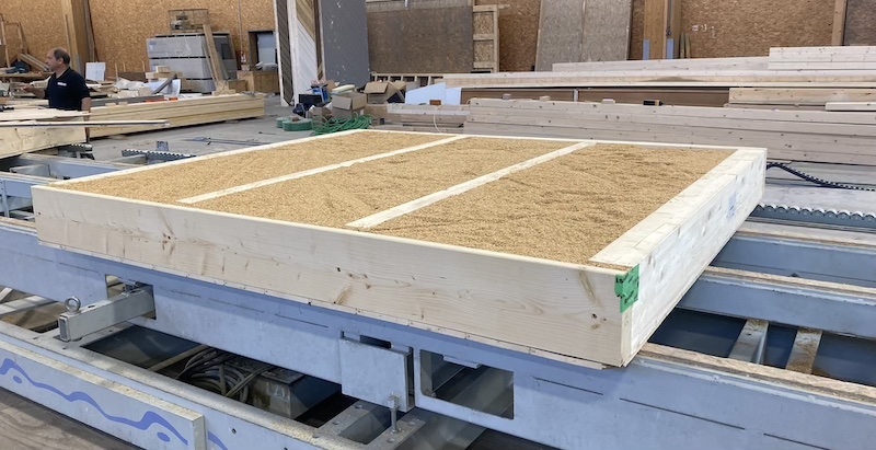 Parete telaio legno lolla di riso