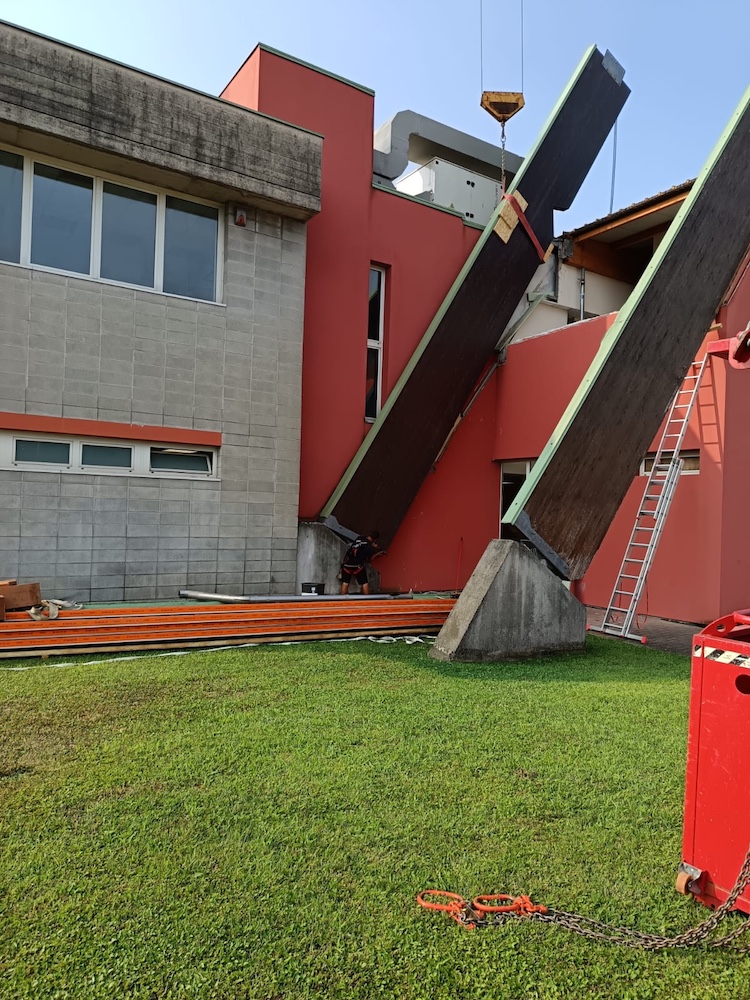 sostituzione travi in legno piscina tradate