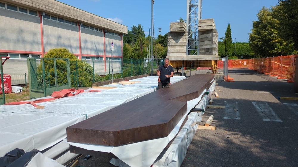 travi in legno lamellare piscina tradate